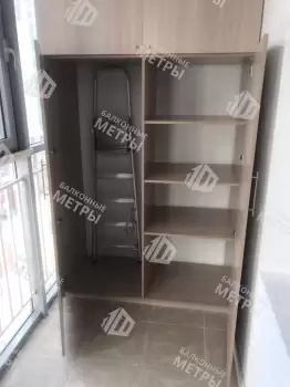 Изготовление и установка шкафа с полками из ЛДСП на балконе Изготовление и установка шкафа с полками из ЛДСП на балконе