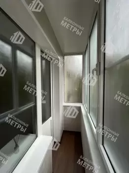 Отделка и остекление П-образного балкона без утепления, в кирпичном доме Отделка и остекление П-образного балкона без утепления, в кирпичном доме